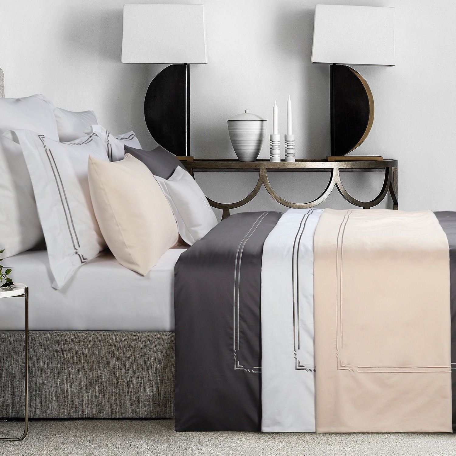 Bellami Monti 100% Egyptian Cotton 1500 Thread Count Fitted Sheet Set | Duvet Cover Set I Pillow Bolster Case