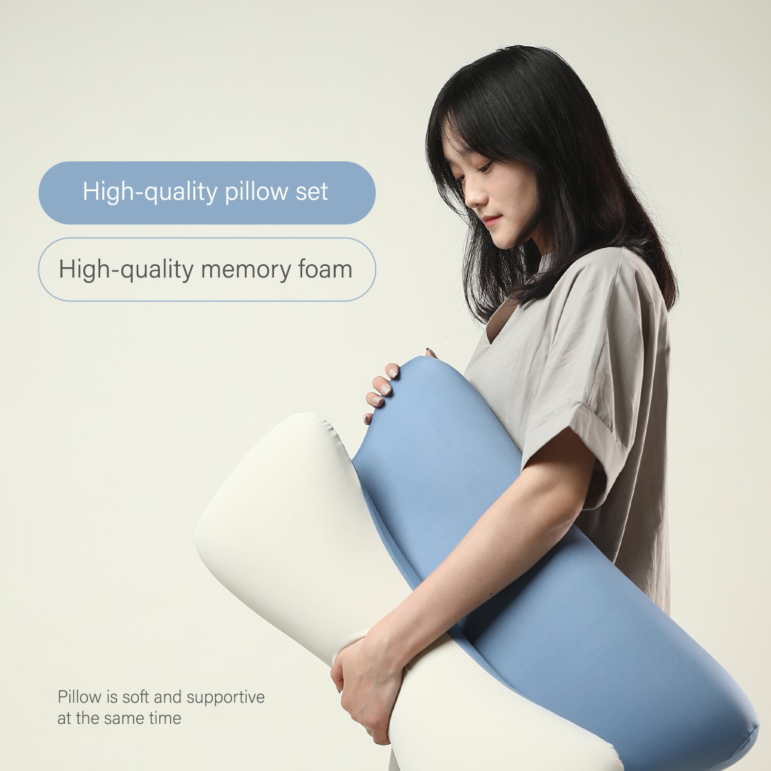 Bellami I Glacier Memory Foam Pillow I Cooling Gel I Neck & Shoulder Support I Ergonomic I Soft & Breathable