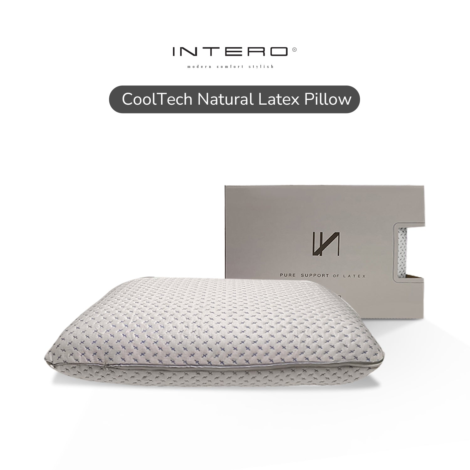 Intero I CoolTech I Natural Latex I Comfort Pillow - Breathable, Supportive & Cooling Relief