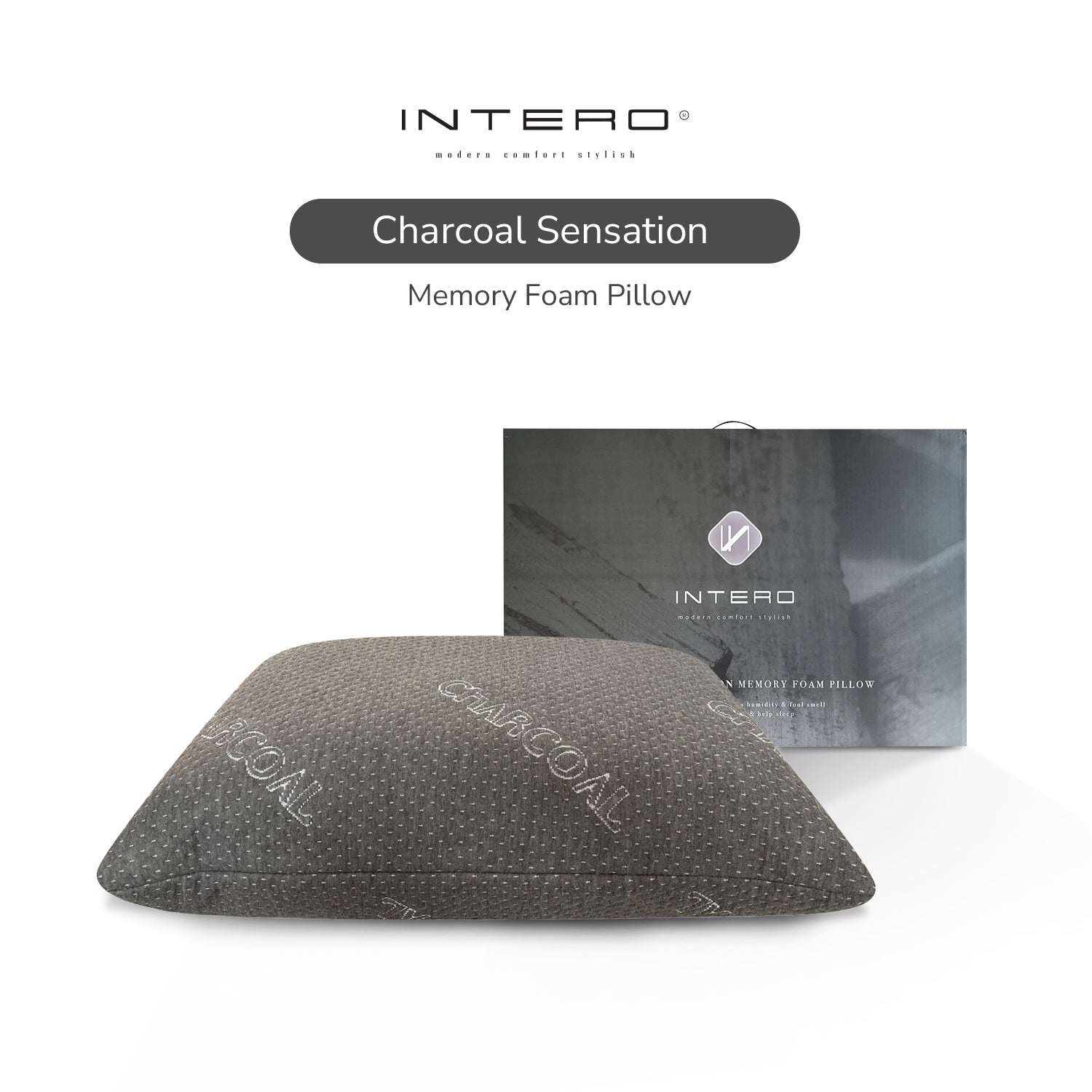 Intero I Charcoal Sensation I Memory Foam Pillow
