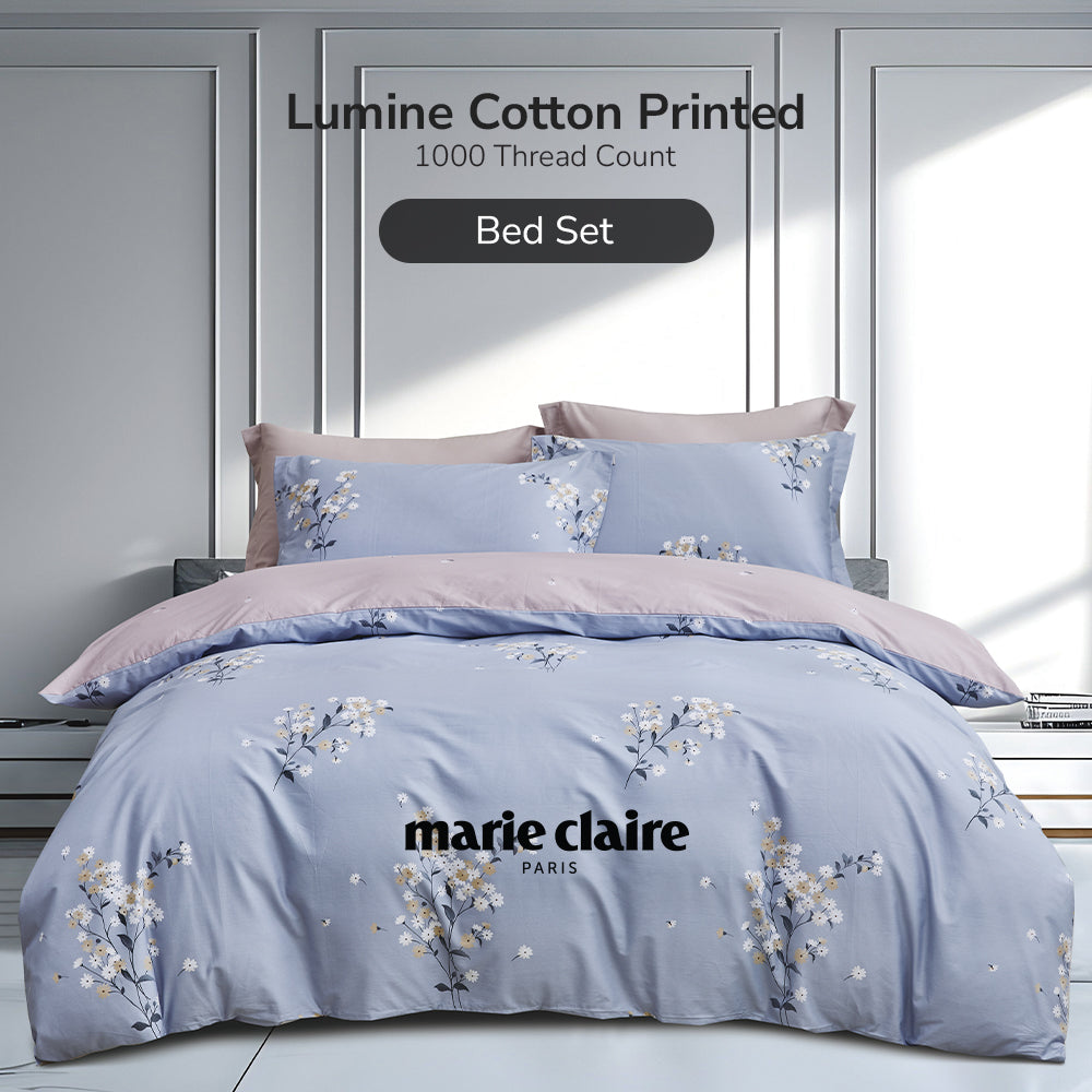 Marie Claire I Lumine 100% Combed Cotton I 1000TC I Fitted Sheet Set I Bed Set - Camellia