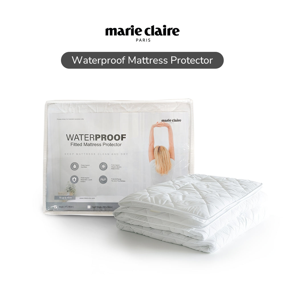 Marie Claire I Fitted Mattress Protector I 100% Waterproof - 4 sizes
