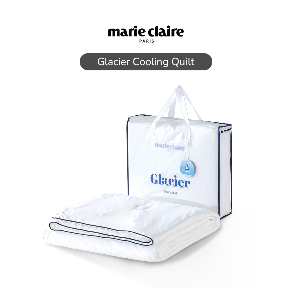 Marie Claire I Glacier Cooling Luxury Microfibre Quilt I Lightweight, Breathable & Ultra-Soft - 3 Sizes & Pillow