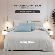 Marie Claire I Morpheus Solid I 100% Cotton I 950TC I Fitted Sheet Set I Pillow Bolster Case