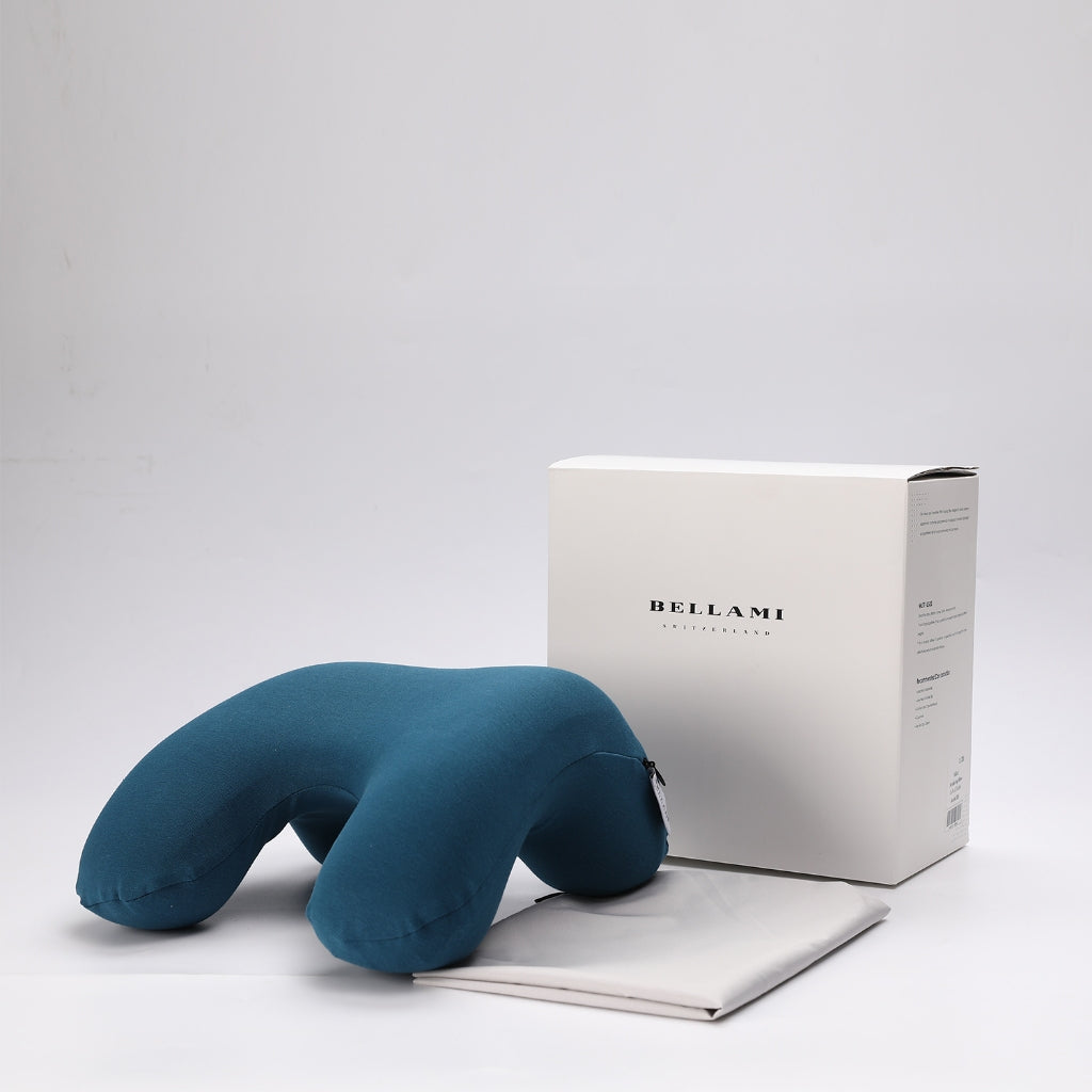 Bellami Plus Nap Pillow I Ergonomic Memory Foam I Neck & Shoulder Support I Soft & Cooling I Travel Friendly