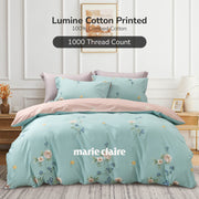 Marie Claire Lumine Printed 100% Combed Cotton 1000TC | Fitted Sheet Set I Bed Set - MC0525CTN-02