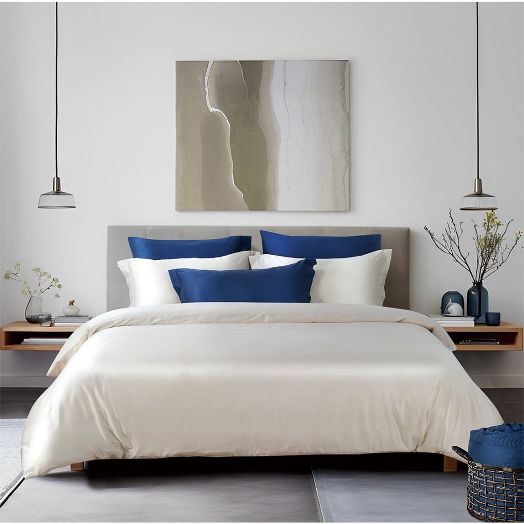 Bellami I Heirloom Basic I TENCEL™ Organic Cotton I 1300TC I Fitted Sheet Set I Bed Set I Pillow Case I Bolster Case I With Quilt Cover