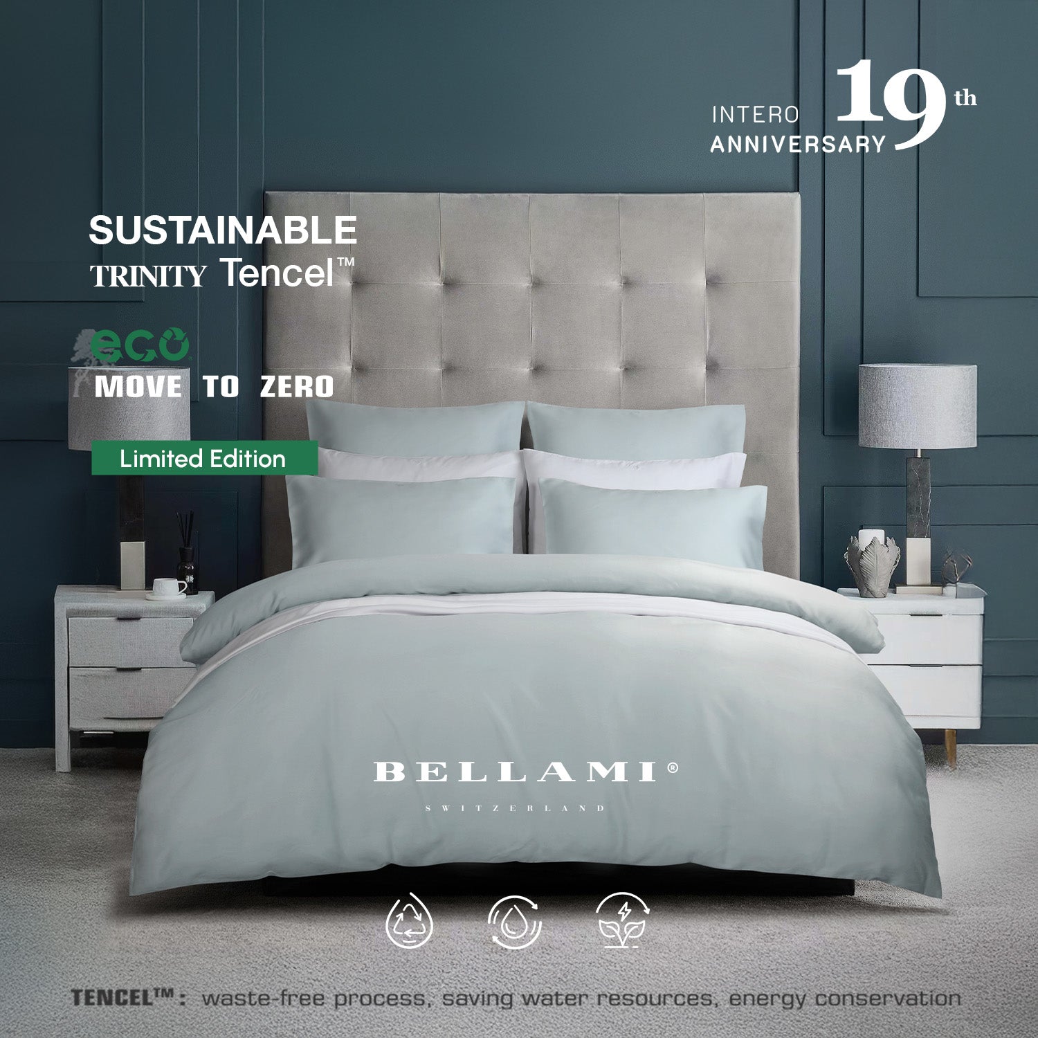 BELLAMI I Sustainable TENCEL™ 1200TC Bed Set with Sheets & Pillowcases