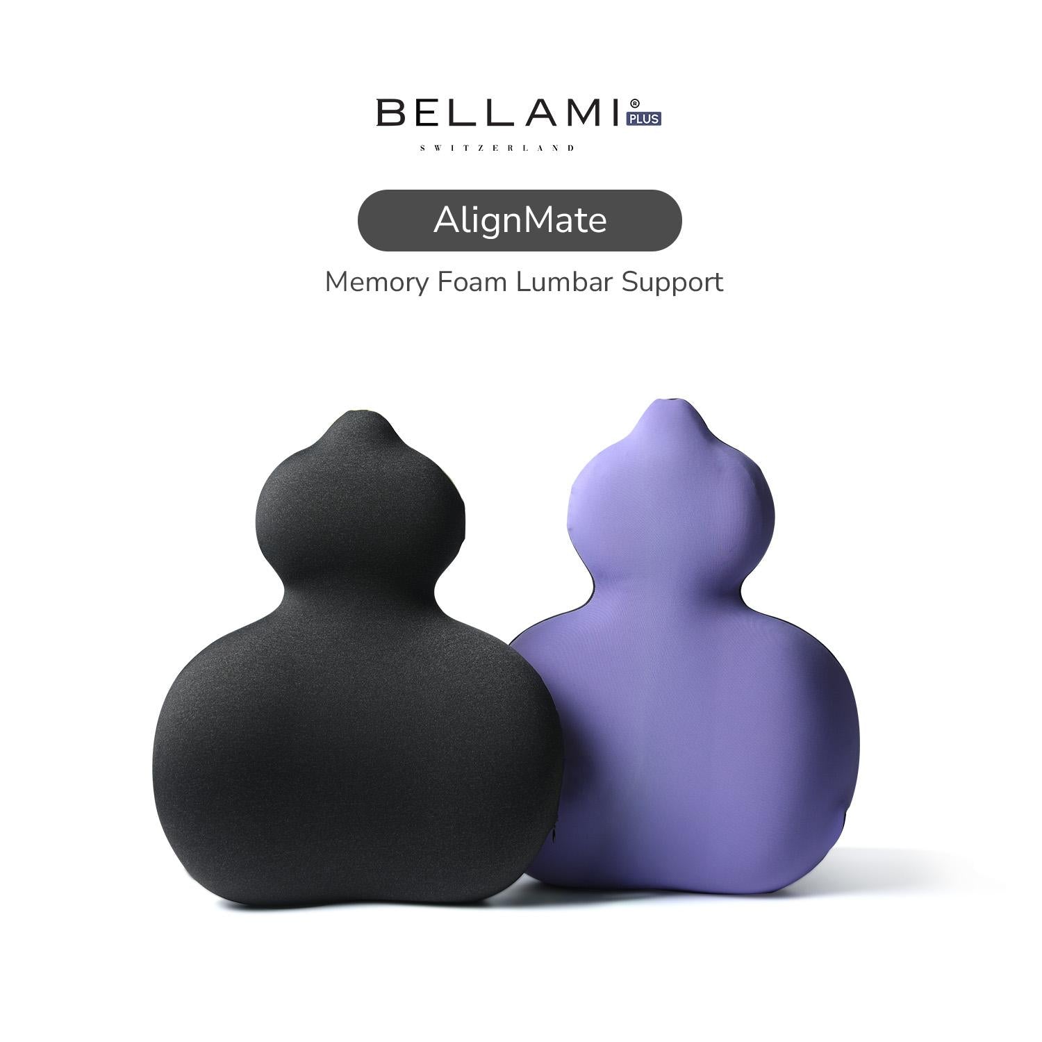 Bellami Plus AlignMate Lumbar Support - Memory Foam Back Cushion