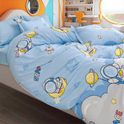 IE Kids I 100% Cotton Printed I Fitted Sheet Set I Fun Vibrant Prints Without Quilt Cover - Cosmic Dreamer