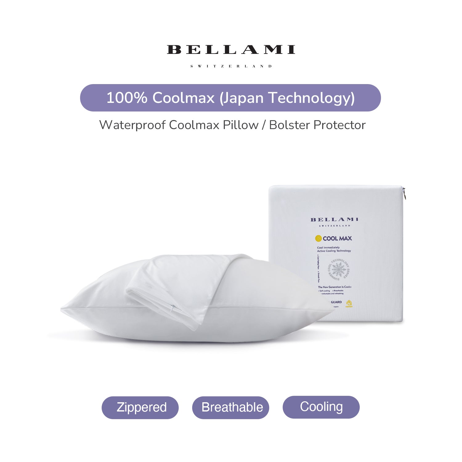 Bellami Shield Guard CoolMax Waterproof Pillow and Bolster Protectors