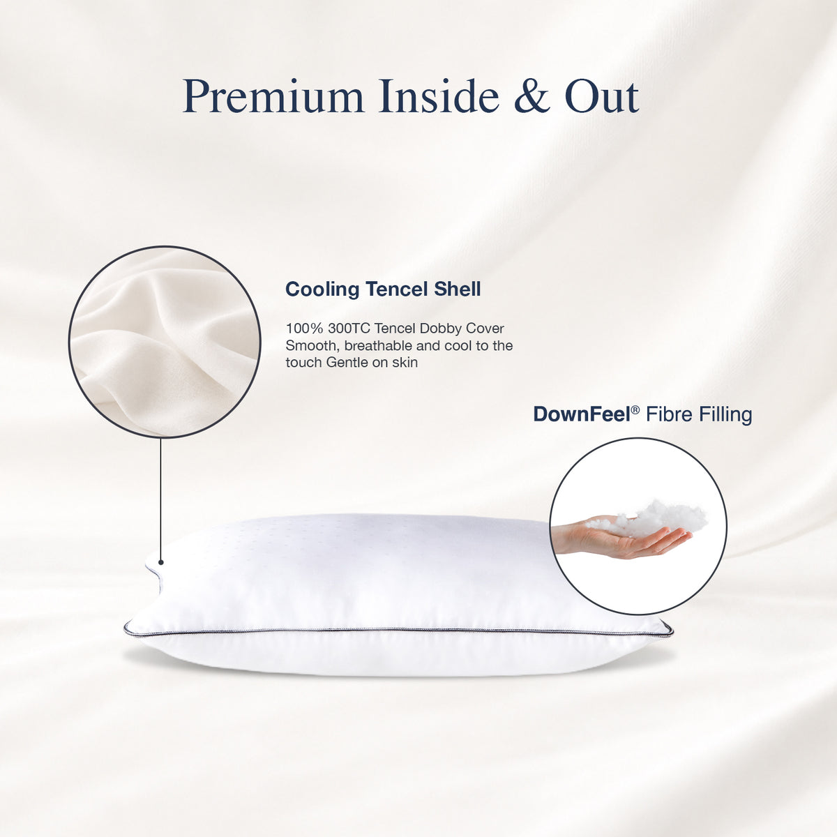 Bellami ZZen Tencel™ DownFeel® Boudoir Pillow - 400g (Half Vacuum)
