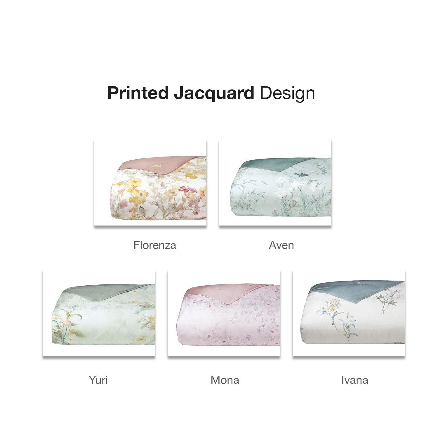 Intero Cupro Morgan 1800TC PIMA Cotton Printed Jacquard Luxury Bedding Set