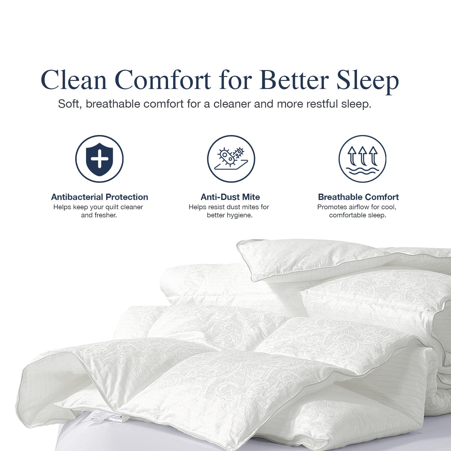 Bellami Silver ION Castor DownFeel Cloud Soft Fibre Quilt Lightweight Comforter