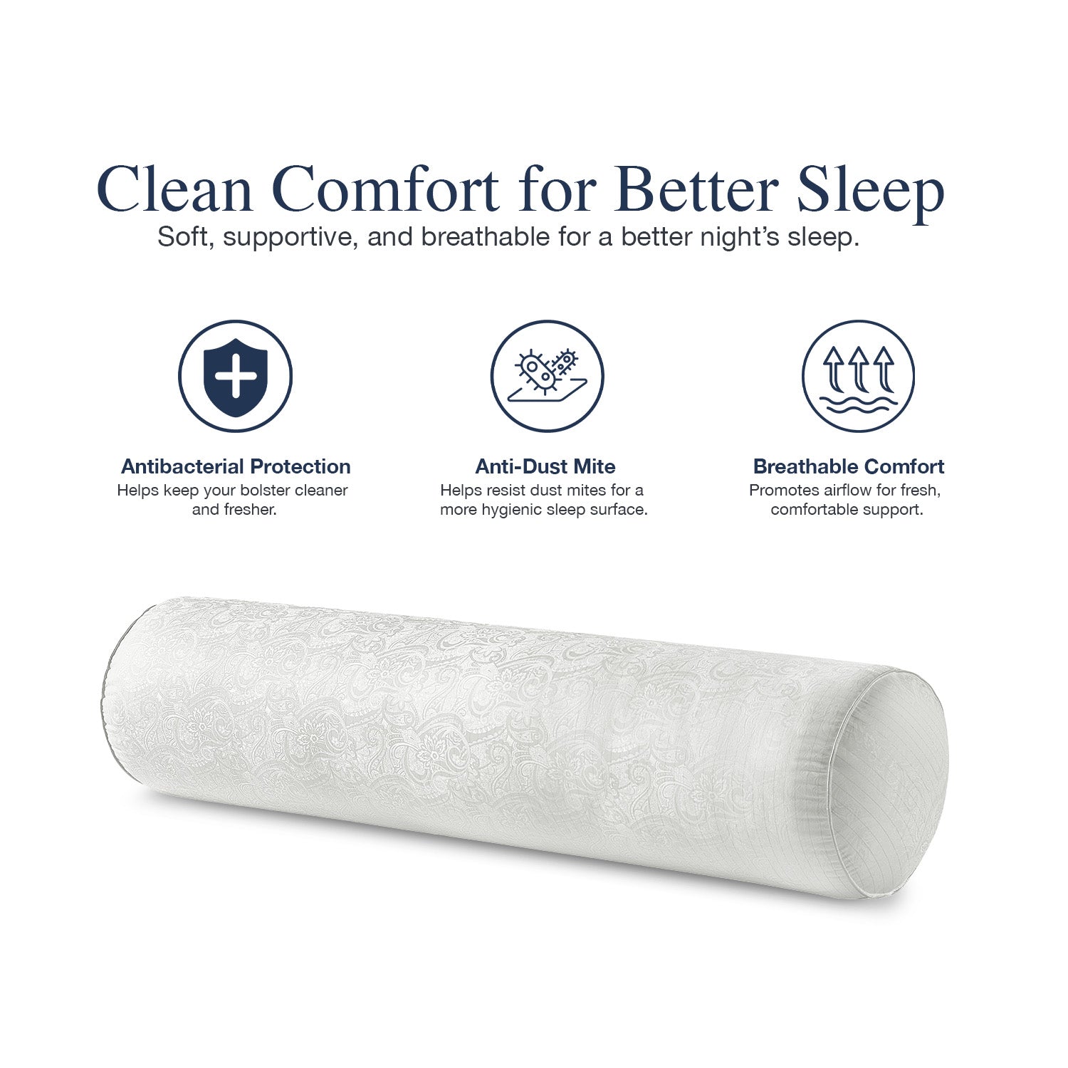 Bellami Silver ION Castor DownFeel Cloud Soft Fibre Bolster