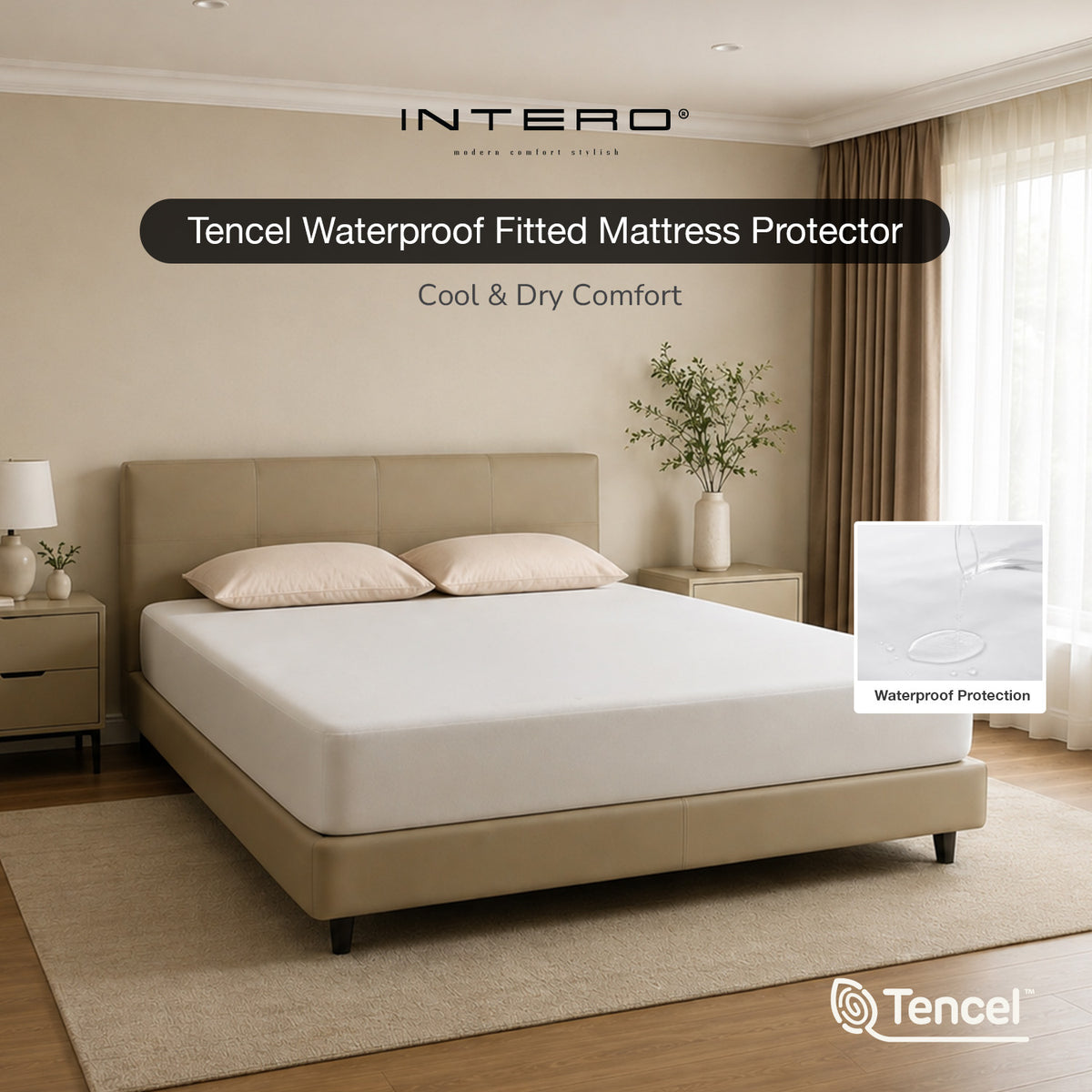 IE Masion Tencel Fitted Mattress Protector