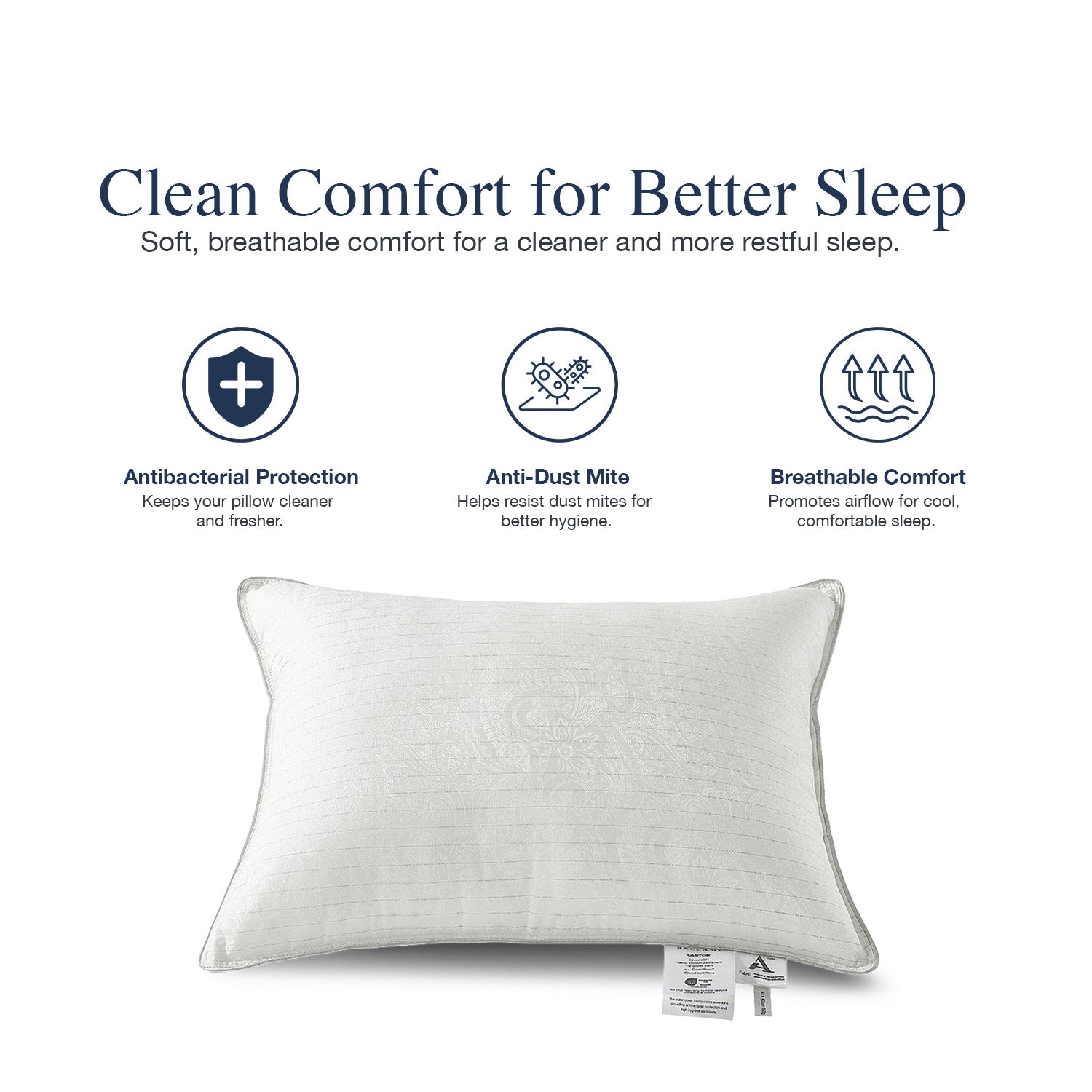Bellami Silver ION Castor DownFeel Cloud Soft Fibre Boudoir Pillow