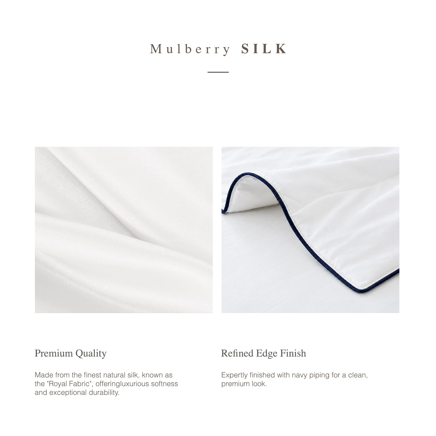 Bellami Reece Tencel Silk Duvet – Luxurious Mulberry Silk & Silk-Like Fiber Filling
