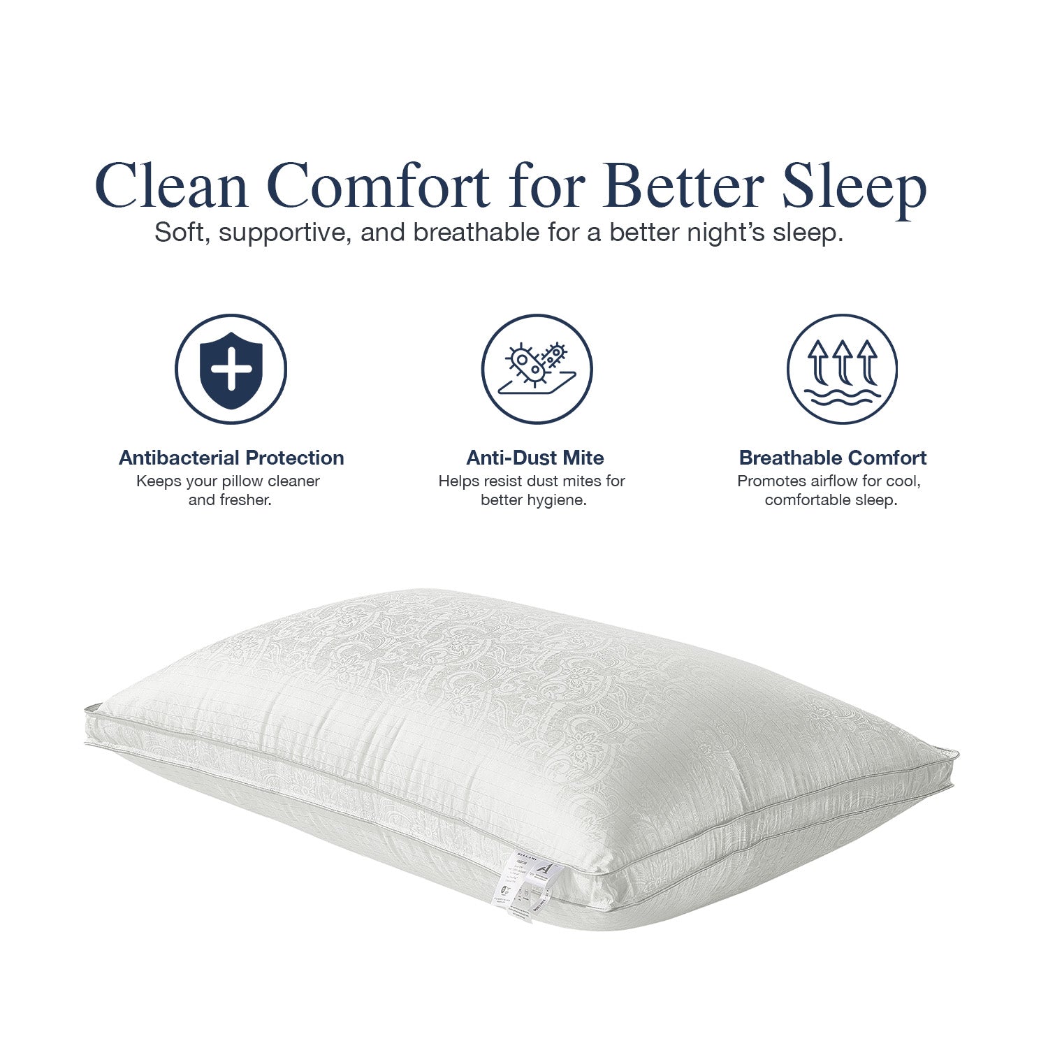 Bellami Silver ION Castor DownFeel Cloud Soft Fibre Loft Pillow