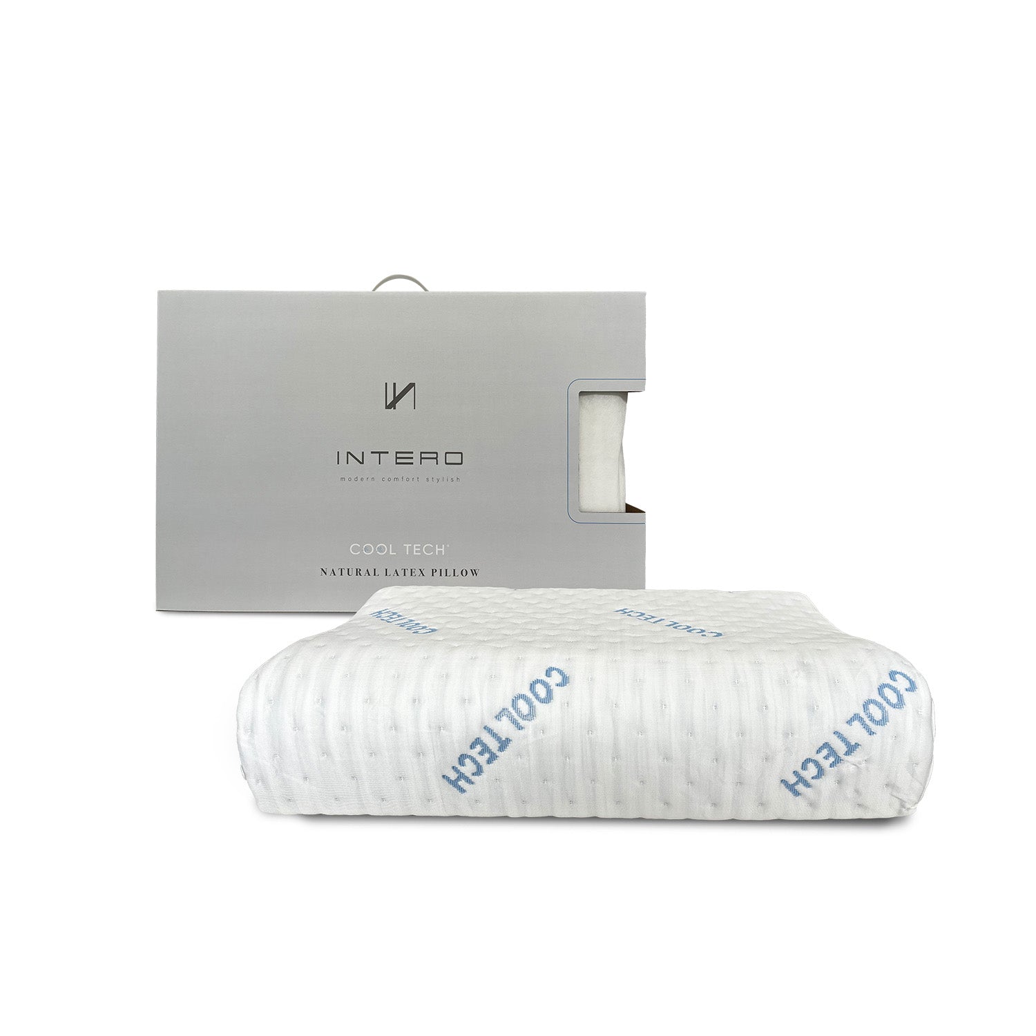 Intero Cooltech Latex Contour Pillow | Cooling Latex | Ergonomic Neck & Spine Support