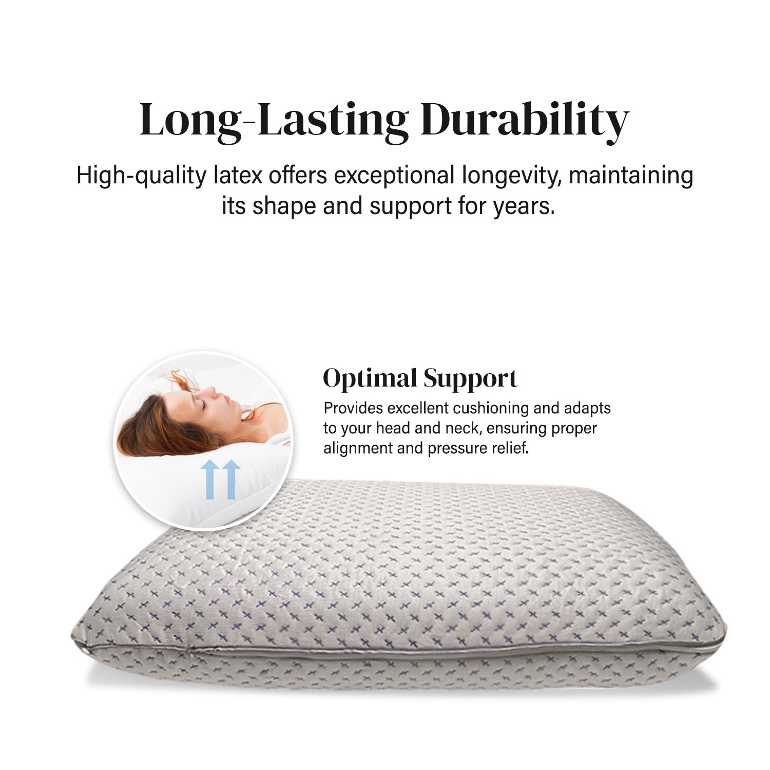 Intero I CoolTech I Natural Latex I Comfort Pillow - Breathable, Supportive & Cooling Relief