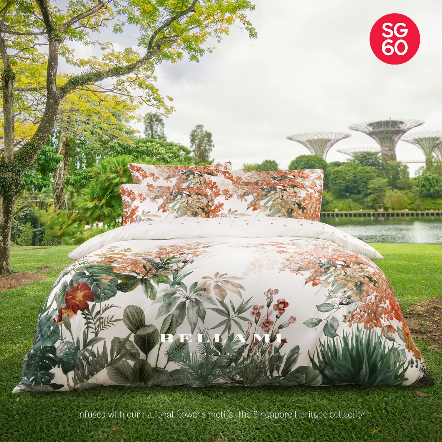 Bellami SG60 Early Bird Luxe Orchid-Inspired Bed Set Collection (Queen & King) - Vanda