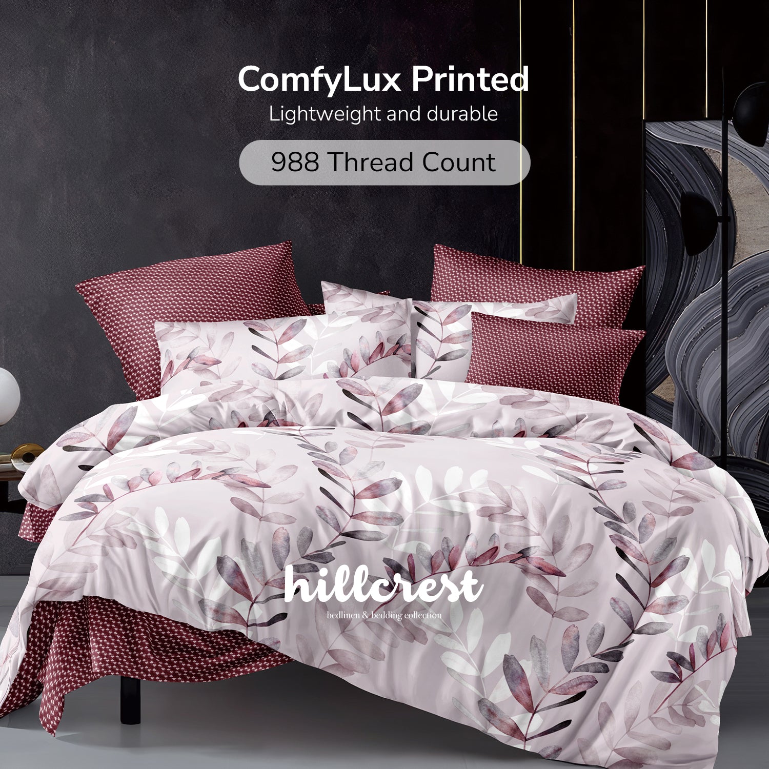 Hillcrest I Group B ComfyLux Printed Microfiber I 988TC I Fitted Sheet Set I Summer Blanket I No Quilt Cover - Success