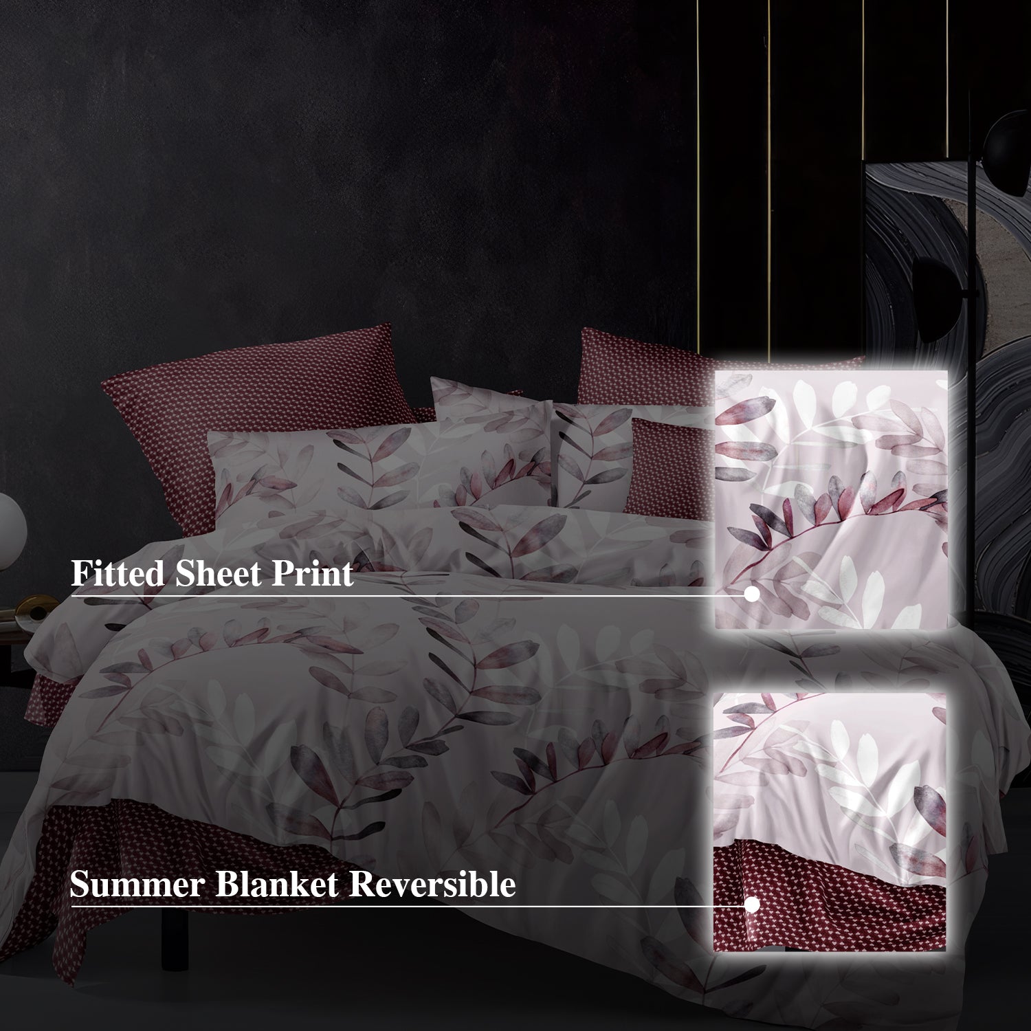 Hillcrest I Group B ComfyLux Printed Microfiber I 988TC I Fitted Sheet Set I Summer Blanket I No Quilt Cover - Success