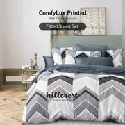 Hillcrest I ComfyLux Printed Microfiber I 988TC I Fitted Sheet Set I Summer Blanket I No Quilt Cover - Sauve