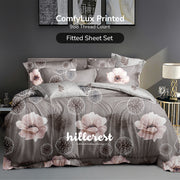 Hillcrest I ComfyLux Printed Microfiber I 988TC I Fitted Sheet Set I Summer Blanket I No Quilt Cover - Dandelion