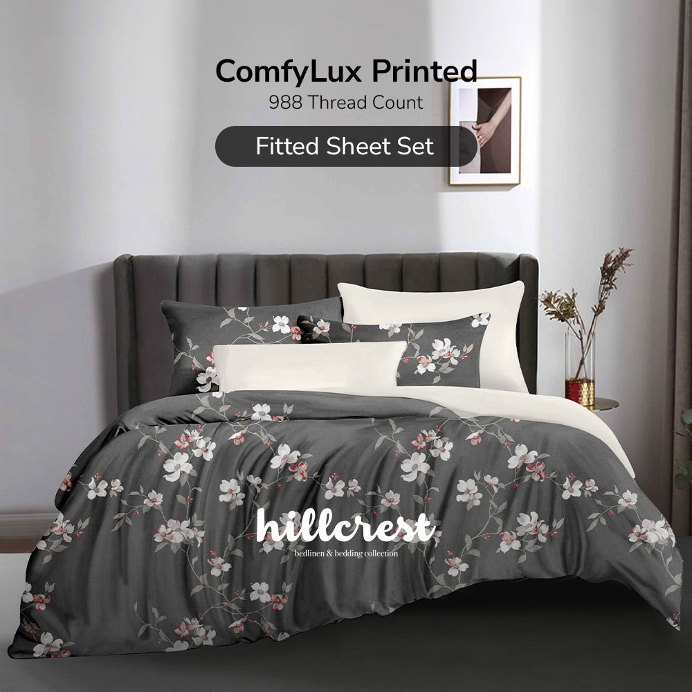 Hillcrest I ComfyLux Printed Microfiber I 988TC I Fitted Sheet Set I Summer Blanket I No Quilt Cover - Fantasy