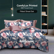 Hillcrest I ComfyLux Printed Microfiber I 988TC I Fitted Sheet Set I Summer Blanket I No Quilt Cover - Spring