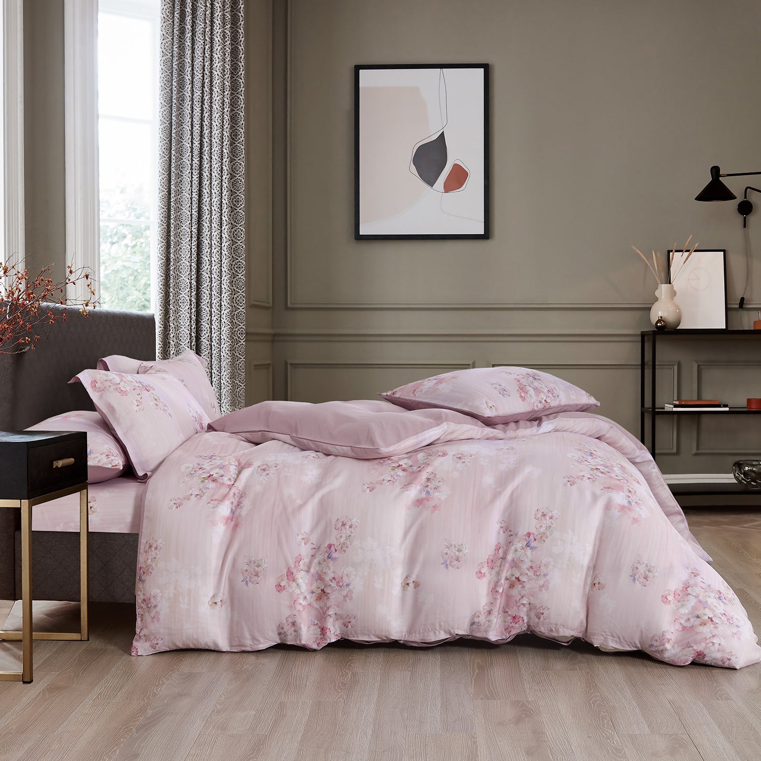 Marie Claire I MONTAIGNE Lyocell Printed I 1000TC I Fitted Sheet Set I Bed Set - MC1024-01