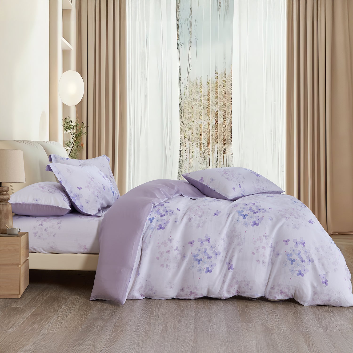 Marie Claire I MONTAIGNE Lyocell Printed I 1000TC I Fitted Sheet Set I Bed Set - MC1024-03