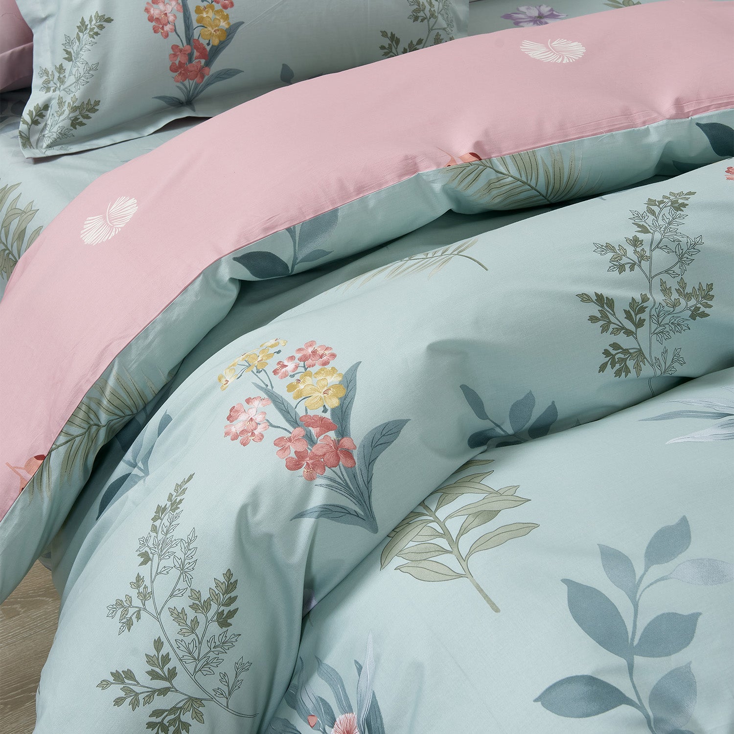 Marie Claire Lumine Printed 100% Combed Cotton 1000TC | Fitted Sheet Set I Bed Set - MC0525CTN-03