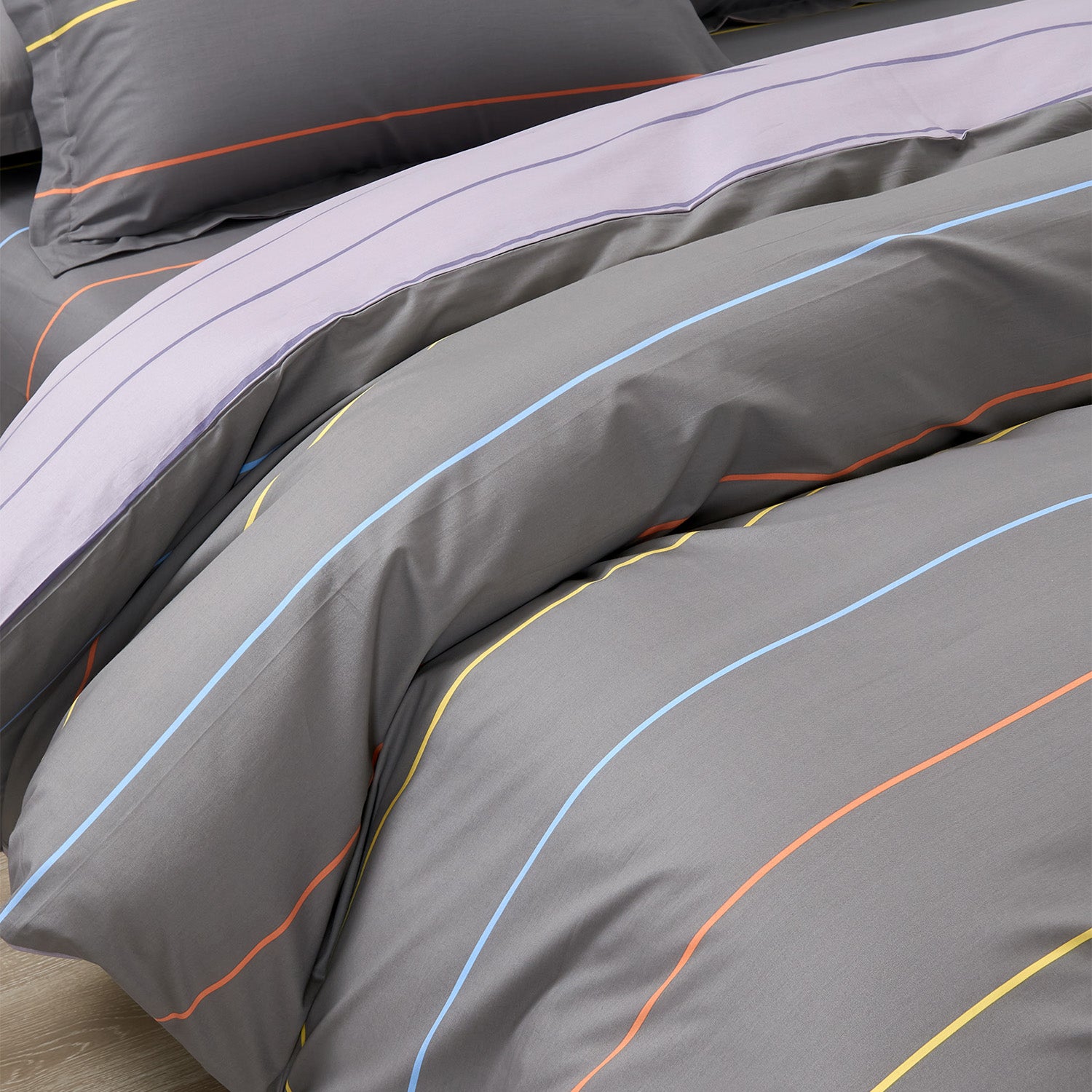 Marie Claire Lumine Printed 100% Combed Cotton 1000TC | Fitted Sheet Set I Bed Set - MC0525CTN-05
