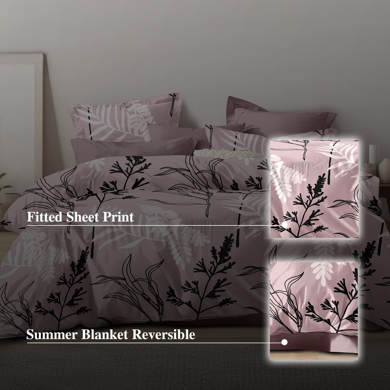Hillcrest ComfyLux Prints 988TC | Fitted Sheet Set | (Without Quilt Cover) - Prosperous