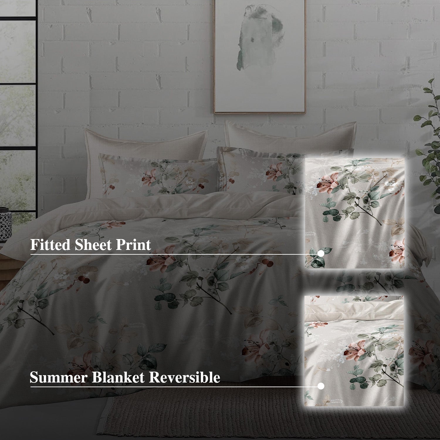 Hillcrest ComfyLux Prints 988TC | Fitted Sheet Set | (Without Quilt Cover) - NewDawn