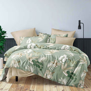 Hillcrest I 988TC ComfyLux I Printed Bedding Collection I Fitted Sheet Set & Summer Blanket - JadeBlossom