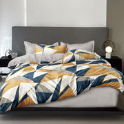 Hillcrest I 988TC ComfyLux I Printed Bedding Collection I Fitted Sheet Set & Summer Blanket - Clarity