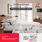 Bellami SG61 Heirloom Organic Cotton & Tencel Luxury Bedding Set with Free Lumbar Pillow(While Stock Last) - Garden Orchid