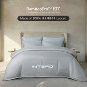 Intero BambooPro Beyond Thread Count Geo Jacquard Luxury Bedding Set - Ash Silver