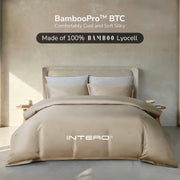 Intero BambooPro Beyond Thread Count Geo Jacquard Luxury Bedding Set - Taupe