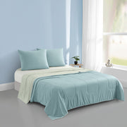 Intero Glacier Reversible Cooling Blanket – Dual-Sided Cooling Comfort - Sage Green / Celadon Green