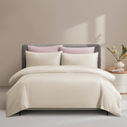 Intero MDC Cotton Solid 100% Combed Cotton 1200 Thread Count Fitted Sheet Set - Beige
