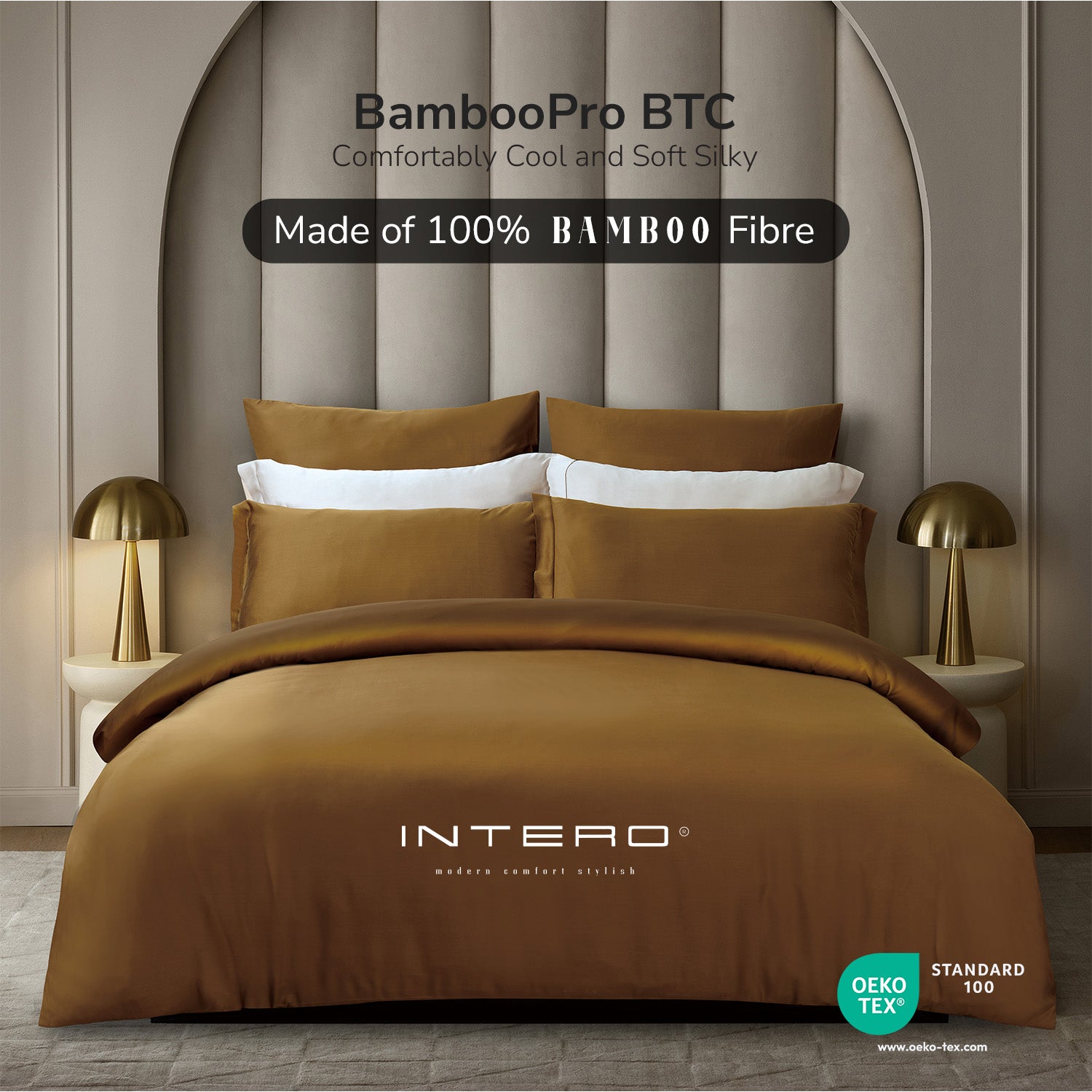 Intero I Grace I BambooPro I Beyond Thread Count Fitted Sheet | Bed Set - Doe