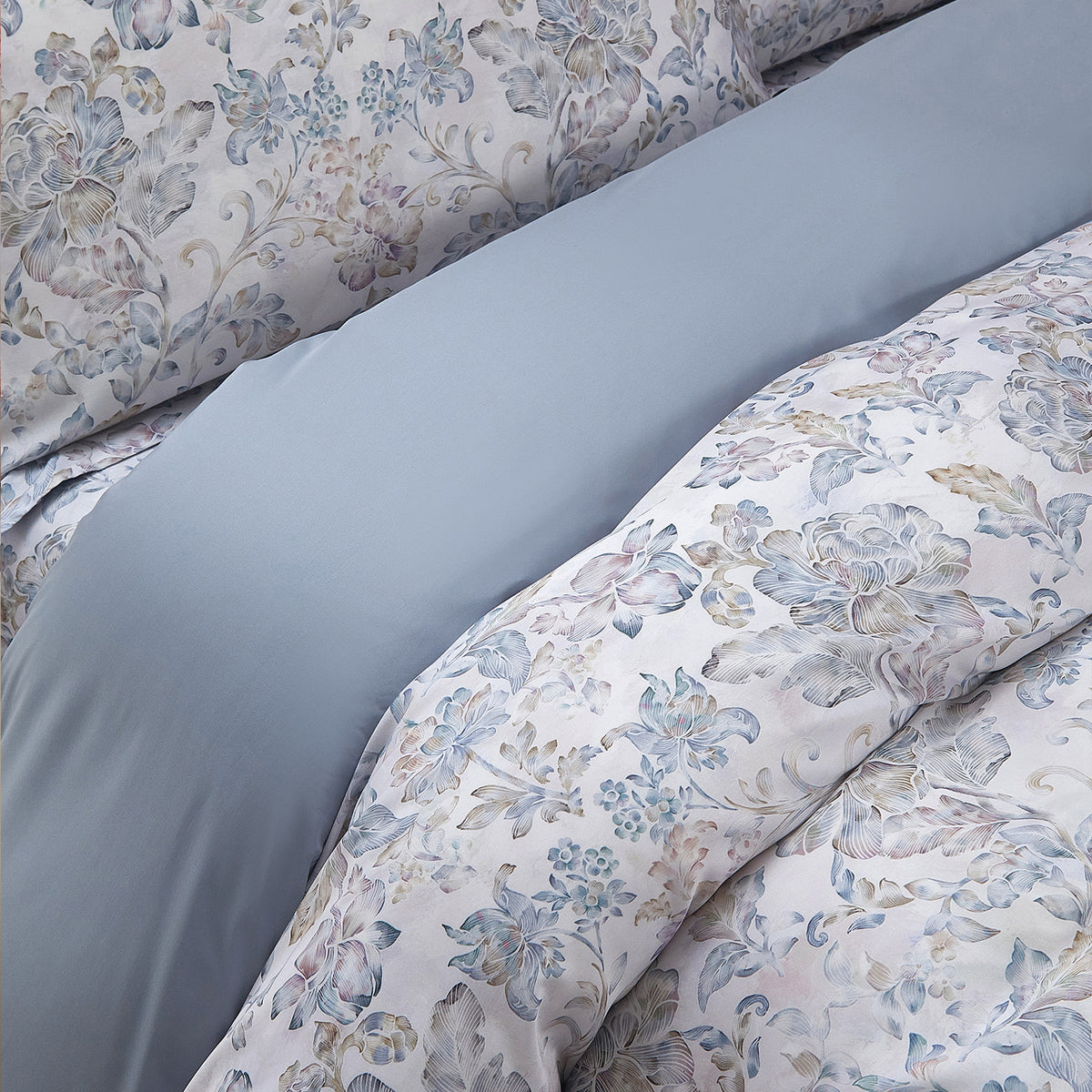 IE Maison Tencel Printed 1500TC Luxury Fitted Sheet & Bed Set - Iris Silhouette