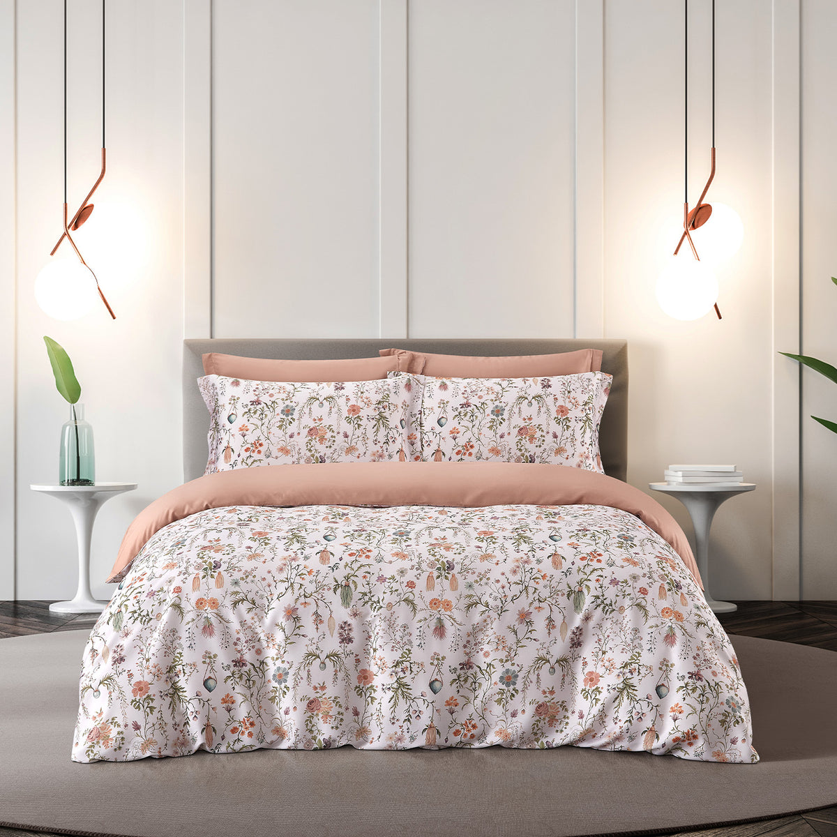 IE Maison Tencel Printed 1500TC Luxury Fitted Sheet & Bed Set - Wildflower Trail