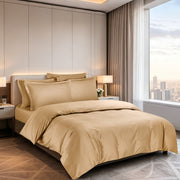 IE Maison Cotton Dobby 1100TC Fitted Sheet Set I Bed Set - Deep Champagne