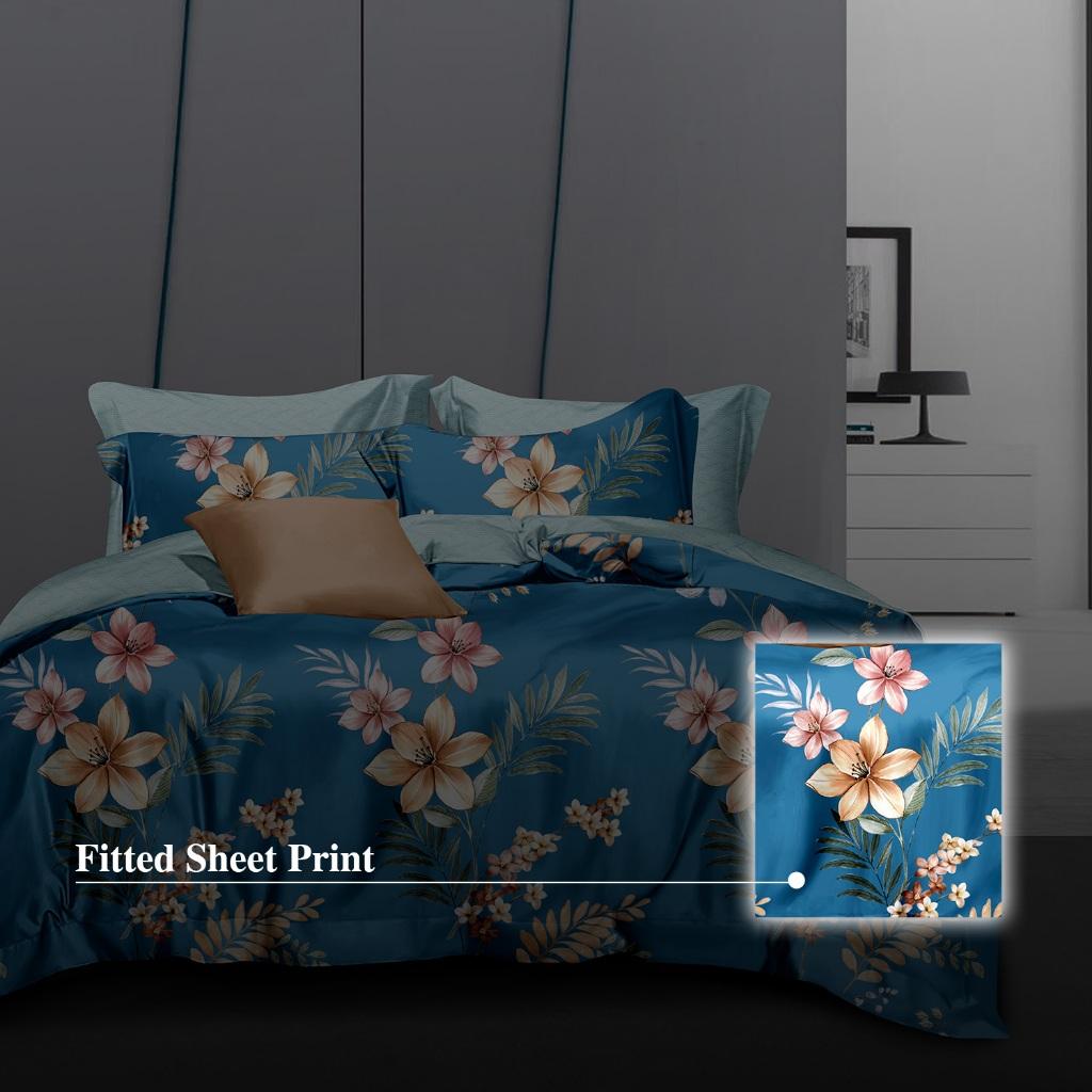 Hillcrest I 988TC ComfyLux I Printed Bedding Collection I Fitted Sheet Set - Florune